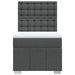 Pat box spring cu saltea, gri închis, 100x200 cm, textil - WALTI WALTI