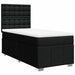 Pat box spring cu saltea, negru, 100x200 cm, textil - WALTI WALTI