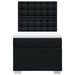 Pat box spring cu saltea, negru, 100x200 cm, textil - WALTI WALTI