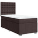 Pat box spring cu saltea, maro închis, 100x200 cm, textil - WALTI WALTI