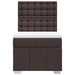 Pat box spring cu saltea, maro închis, 100x200 cm, textil - WALTI WALTI