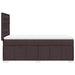 Pat box spring cu saltea, maro închis, 100x200 cm, textil - WALTI WALTI