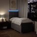 Pat box spring cu saltea, gri taupe, 100x200 cm, textil - WALTI WALTI