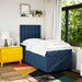 Pat box spring cu saltea, albastru, 100x200 cm, textil - WALTI WALTI