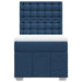 Pat box spring cu saltea, albastru, 100x200 cm, textil - WALTI WALTI