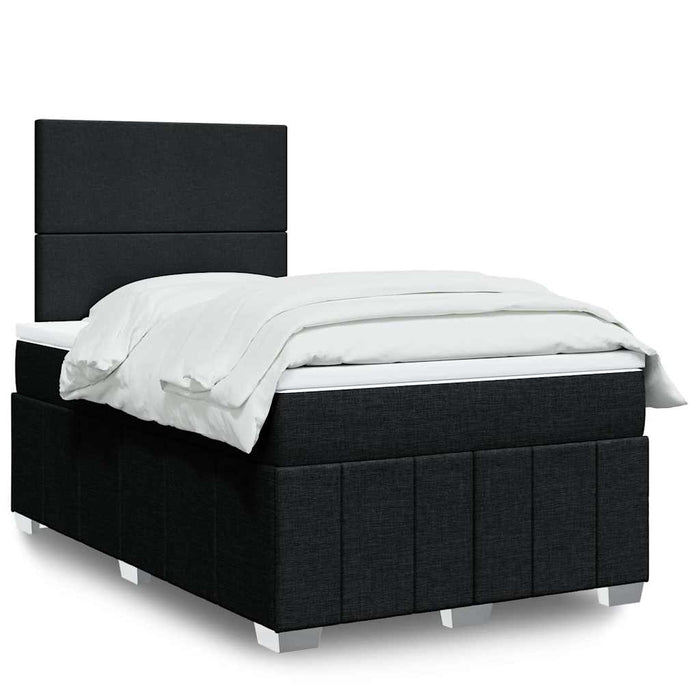 Pat box spring cu saltea, negru, 120x190 cm, catifea - WALTI WALTI