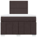 Pat box spring cu saltea, maro închis, 120x190 cm, textil - WALTI WALTI