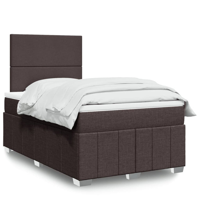 Pat box spring cu saltea, maro închis, 120x190 cm, textil - WALTI WALTI