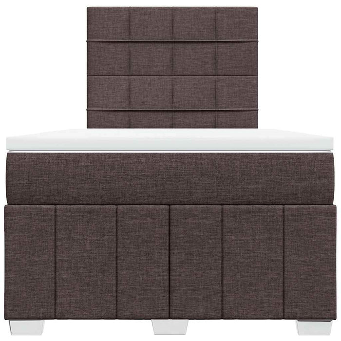 Pat box spring cu saltea, maro închis, 120x190 cm, textil - WALTI WALTI