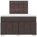 Pat box spring cu saltea, maro închis, 120x190 cm, textil - WALTI WALTI