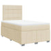 Pat continental cu saltea, crem, 120x190 cm, textil - WALTI WALTI