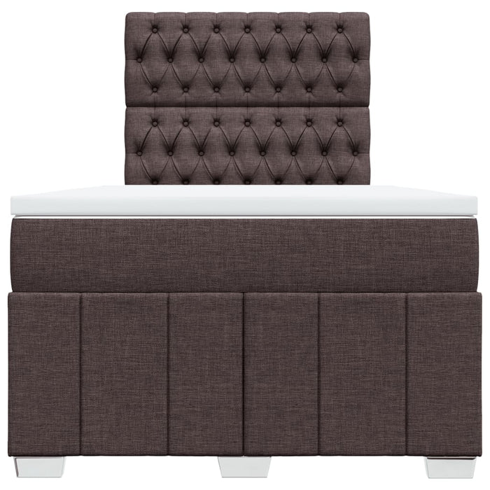 Pat box spring cu saltea, maro închis, 120x190 cm, textil - WALTI WALTI