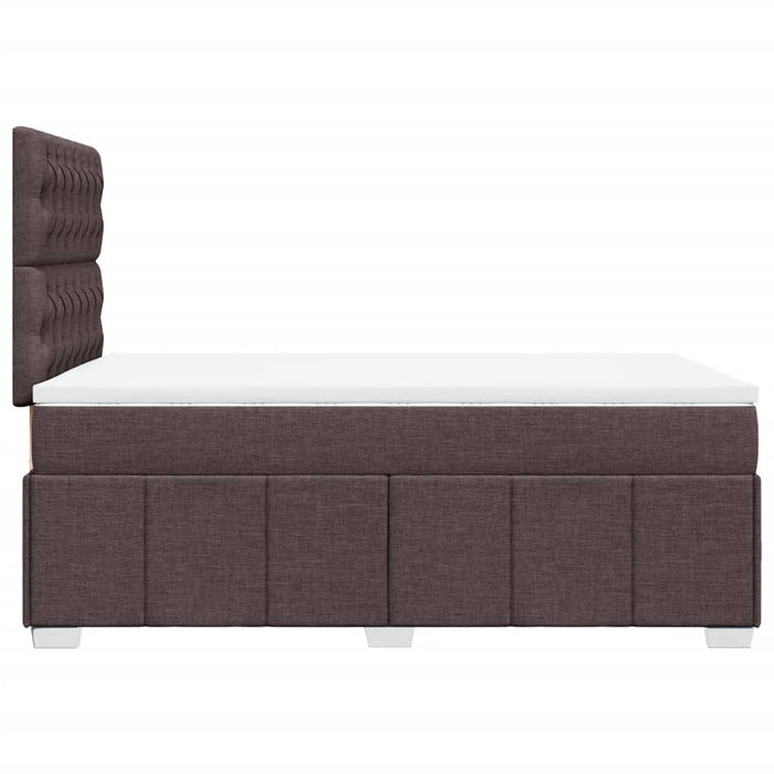 Pat box spring cu saltea, maro închis, 120x190 cm, textil - WALTI WALTI