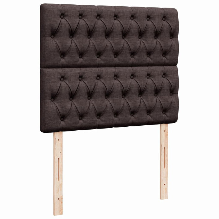 Pat box spring cu saltea, maro închis, 120x190 cm, textil - WALTI WALTI
