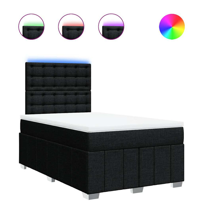 Pat box spring cu saltea, negru, 120x190 cm, catifea - WALTI WALTI