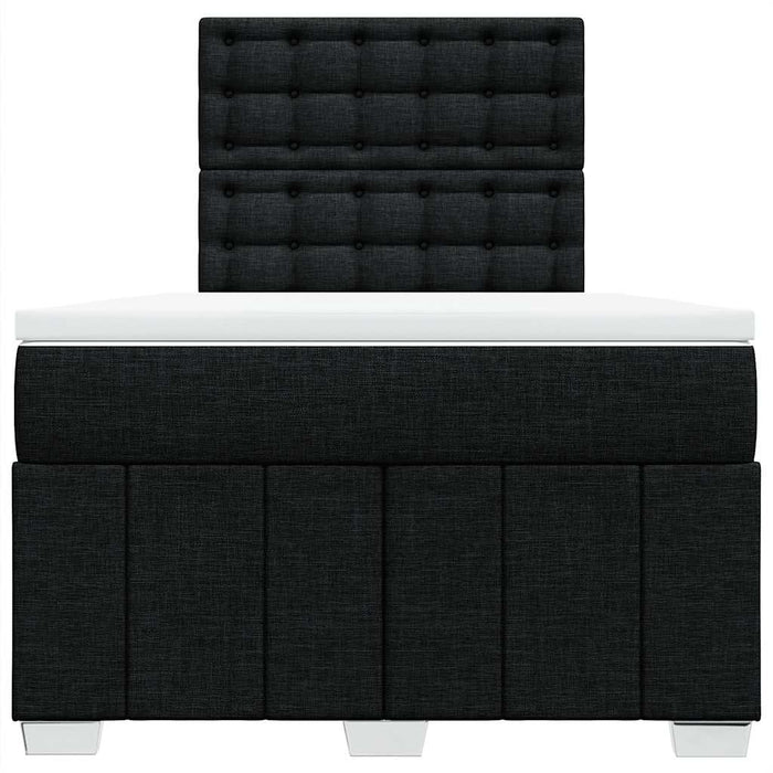 Pat box spring cu saltea, negru, 120x190 cm, catifea - WALTI WALTI