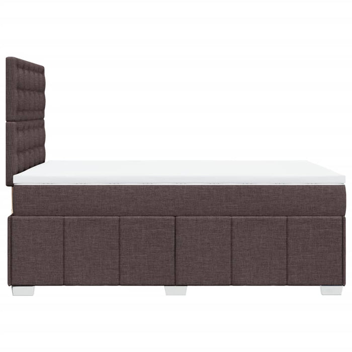 Pat box spring cu saltea, maro închis, 120x190 cm, textil - WALTI WALTI