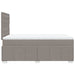 Pat box spring cu saltea, taupe, 120x190 cm material textil - WALTI WALTI