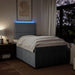 Pat continental cu saltea, gri deschis, 120x200 cm, textil - WALTI WALTI