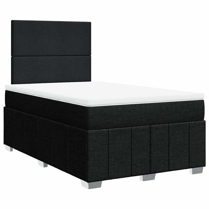 Pat box spring cu saltea, negru, 120x200 cm, textil - WALTI WALTI