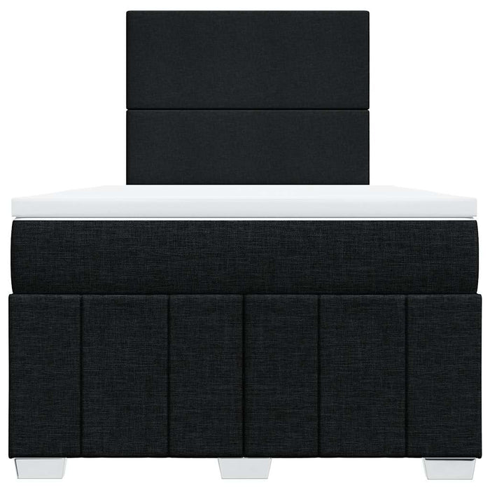 Pat box spring cu saltea, negru, 120x200 cm, textil - WALTI WALTI