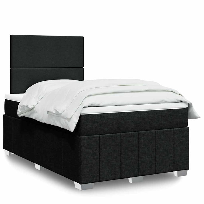 Pat box spring cu saltea, negru, 120x200 cm, textil - WALTI WALTI