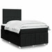Pat box spring cu saltea, negru, 120x200 cm, textil - WALTI WALTI