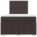 Pat box spring cu saltea, maro închis, 120x200 cm, textil - WALTI WALTI