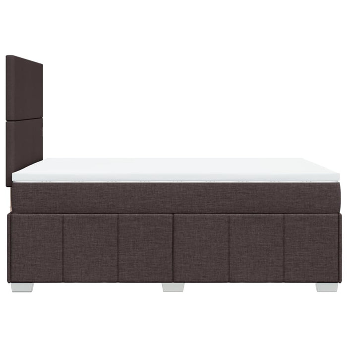 Pat box spring cu saltea, maro închis, 120x200 cm, textil - WALTI WALTI