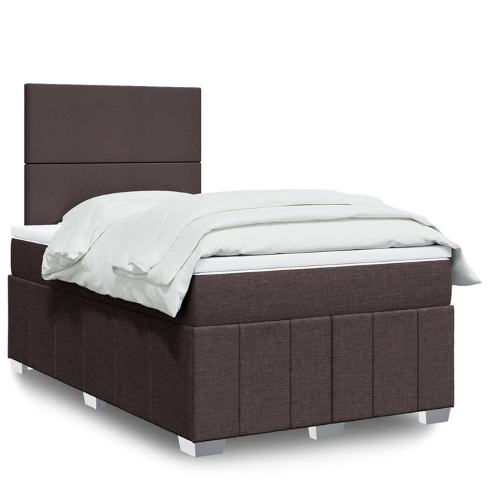 Pat box spring cu saltea, maro închis, 120x200 cm, textil - WALTI WALTI