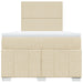 Pat box spring cu saltea, crem, 120x200 cm, textil - WALTI WALTI