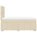 Pat box spring cu saltea, crem, 120x200 cm, textil - WALTI WALTI