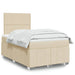 Pat box spring cu saltea, crem, 120x200 cm, textil - WALTI WALTI