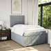 Pat continental cu saltea, gri deschis, 120x200 cm, textil - WALTI WALTI