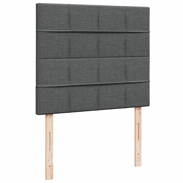 Pat box spring cu saltea, gri închis, 120x200 cm, textil - WALTI WALTI