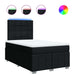 Pat box spring cu saltea, negru, 120x200 cm, textil - WALTI WALTI