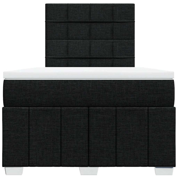 Pat box spring cu saltea, negru, 120x200 cm, textil - WALTI WALTI