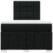 Pat box spring cu saltea, negru, 120x200 cm, textil - WALTI WALTI