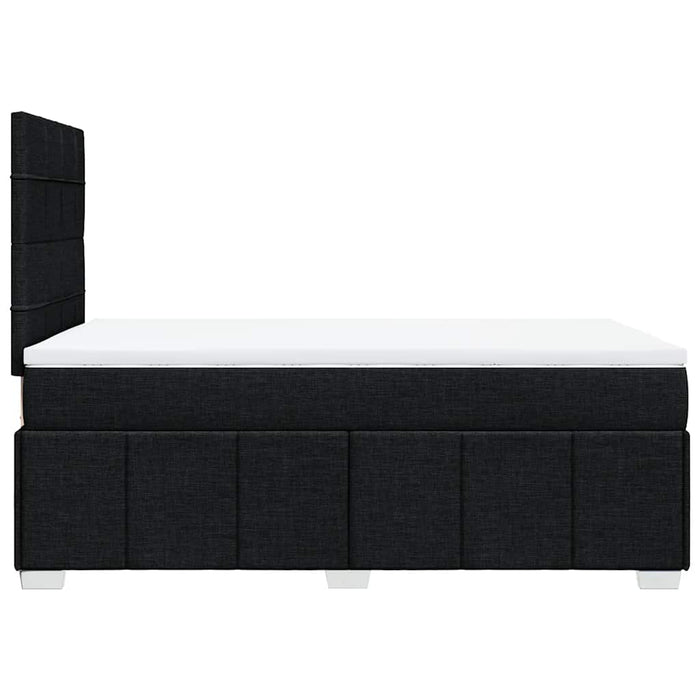 Pat box spring cu saltea, negru, 120x200 cm, textil - WALTI WALTI