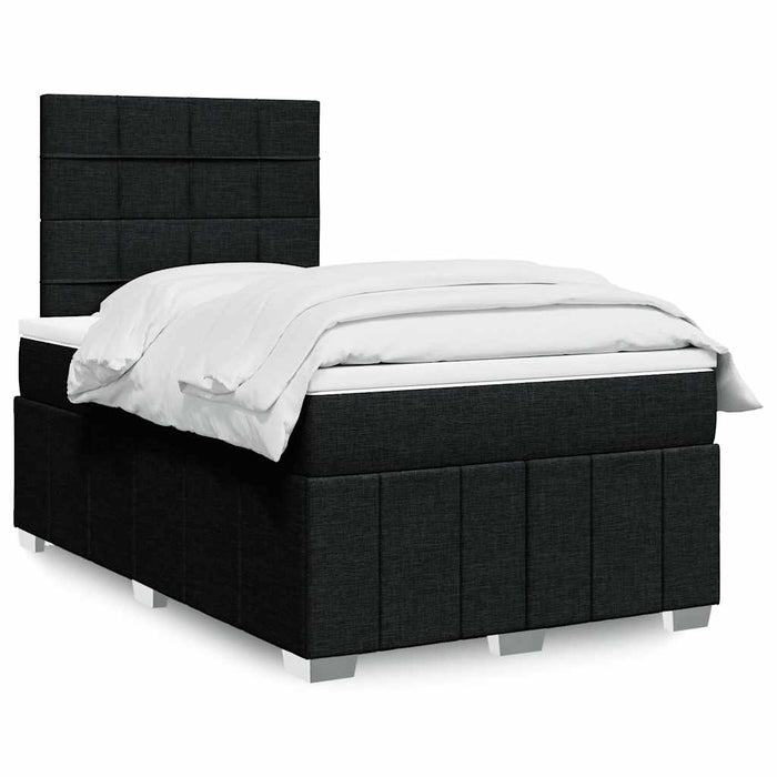 Pat box spring cu saltea, negru, 120x200 cm, textil - WALTI WALTI