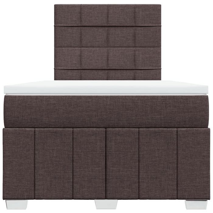 Pat box spring cu saltea, maro închis, 120x200 cm, textil - WALTI WALTI