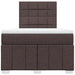 Pat box spring cu saltea, maro închis, 120x200 cm, textil - WALTI WALTI
