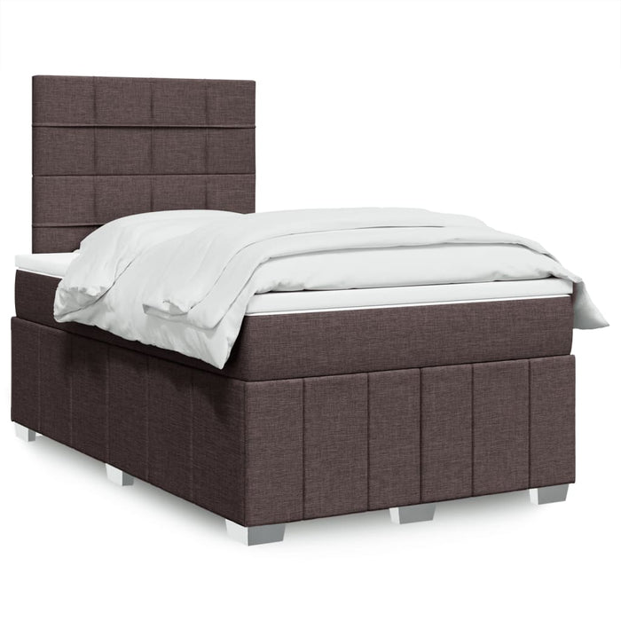 Pat box spring cu saltea, maro închis, 120x200 cm, textil - WALTI WALTI