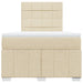 Pat box spring cu saltea, crem, 120x200 cm, textil - WALTI WALTI