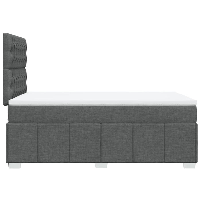 Pat box spring cu saltea, gri închis, 120x200 cm, textil - WALTI WALTI