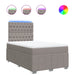 Pat box spring cu saltea, gri taupe, 120x200 cm, textil - WALTI WALTI