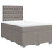 Pat box spring cu saltea, gri taupe, 120x200 cm, textil - WALTI WALTI
