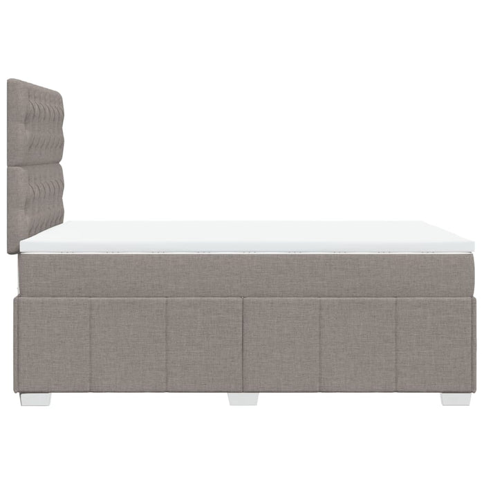 Pat box spring cu saltea, gri taupe, 120x200 cm, textil - WALTI WALTI