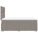 Pat box spring cu saltea, gri taupe, 120x200 cm, textil - WALTI WALTI