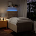 Pat box spring cu saltea, crem, 120x200 cm, textil - WALTI WALTI